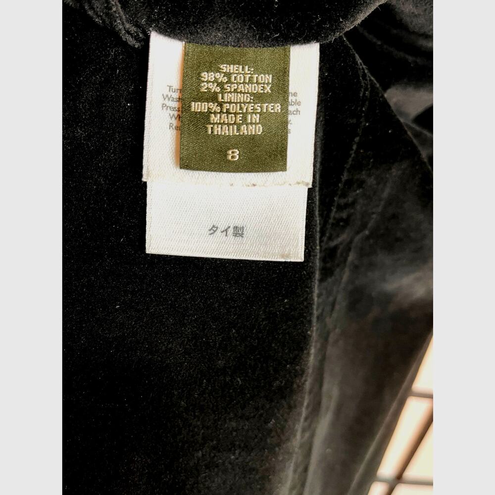 Eddie Bauer Black Velour Skirt 8 - Picture 3 of 6
